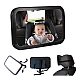 Oglinda auto supraveghere bebe fixare tetiera suport anti alunecare 360 grade Oglinda auto supraveghere bebe fixare tetiera suport anti alunecare 360 grade