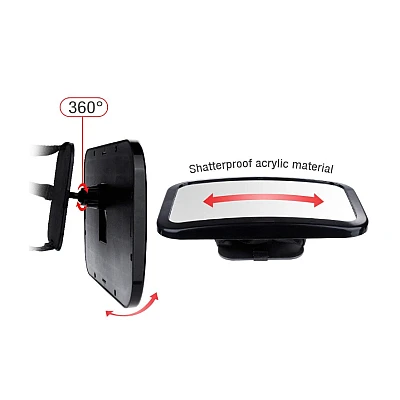 Oglinda auto supraveghere bebe fixare tetiera suport anti alunecare 360 grade Oglinda auto supraveghere bebe fixare tetiera suport anti alunecare 360 grade