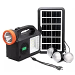 Kit solar de iluminare GD Times GD 102 cu 3 becuri radio