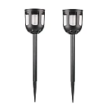 Set 2 lampi solare de gradina negre model deosebit 45 cm