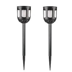 Set 2 lampi solare de gradina negre model deosebit 45 cm
