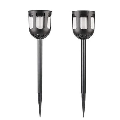 Set 2 lampi solare de gradina negre model deosebit 45 cm Set 2 lampi solare de gradina negre model deosebit 45 cm