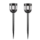 Set 2 lampi solare de gradina negre model deosebit 45 cm Set 2 lampi solare de gradina negre model deosebit 45 cm