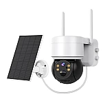 Camera de supraveghere cu panou solar senzor PIR si sirena
