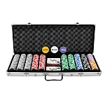 Set Joc de Poker cu 500 Jetoane si Valiza Aluminiu + Accesorii Complete