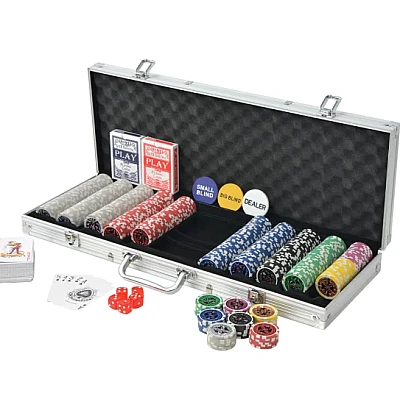Set Joc de Poker cu 500 Jetoane si Valiza Aluminiu + Accesorii Complete Set Joc de Poker cu 500 Jetoane si Valiza Aluminiu + Accesorii Complete