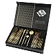 Set de 24 tacamuri elegante si rafinate cu un finisaj luxos AURII Set de 24 tacamuri elegante si rafinate cu un finisaj luxos AURII