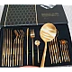 Set de 24 tacamuri elegante si rafinate cu un finisaj luxos AURII Set de 24 tacamuri elegante si rafinate cu un finisaj luxos AURII