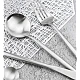 Set de 24 tacamuri elegante si rafinate cu un finisaj luxos ARGINTII Set de 24 tacamuri elegante si rafinate cu un finisaj luxos ARGINTII