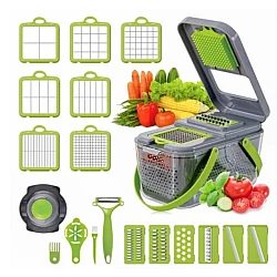 Razatoare multifunctionala pentru fructe si legume 22 piese lame din otel inoxidabil BA