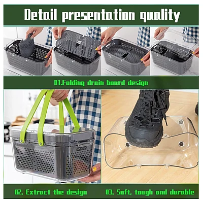 Razatoare multifunctionala pentru fructe si legume 22 piese lame din otel inoxidabil BA
