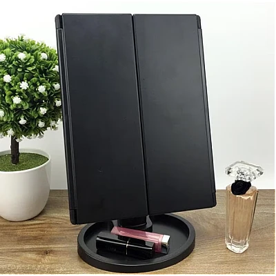 Oglinda Profesionala reglabila pentru machiaj si cosmetica cu 3 oglinzi laterale pliabile Iluminare Led Oglinda Profesionala reglabila pentru machiaj si cosmetica cu 3 oglinzi laterale pliabile Iluminare Led