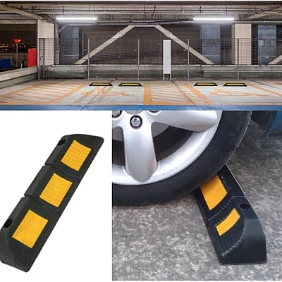 Opritor roti auto reflectorizant pentru locul de parcare sau blocare roti Opritor roti auto reflectorizant pentru locul de parcare sau blocare roti