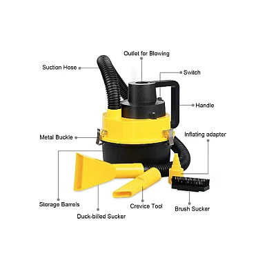 Aspirator Auto Turbo filtru de praf detasabil aspira umed si uscat alimentare la bricheta auto Aspirator Auto Turbo filtru de praf detasabil aspira umed si uscat alimentare la bricheta auto