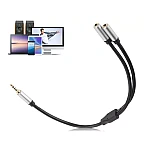 Cablu adaptor audio QHD74 de 3.5mm 20cm Cablu adaptor audio QHD74 de 3.5mm 20cm