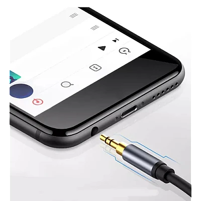 Cablu adaptor audio QHD74 de 3.5mm 20cm Cablu adaptor audio QHD74 de 3.5mm 20cm