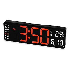 Ceas de perete / masa electronic RD A323 de 32cm afisaj portocaliu