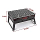 Gratar portabil tip valiza pentru gradina camping plaja din metal negru 27cmx35cmx23cm Gratar portabil tip valiza pentru gradina camping plaja din metal negru 27cmx35cmx23cm