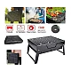 Gratar portabil tip valiza pentru gradina camping plaja din metal negru 27cmx35cmx23cm Gratar portabil tip valiza pentru gradina camping plaja din metal negru 27cmx35cmx23cm