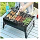 Gratar portabil tip valiza pentru gradina camping plaja din metal negru 27cmx35cmx23cm Gratar portabil tip valiza pentru gradina camping plaja din metal negru 27cmx35cmx23cm