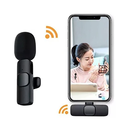 Microfon wireless K8 tip lavaliera conector USB tip C sau iPhone Microfon wireless K8 tip lavaliera conector USB tip C sau iPhone
