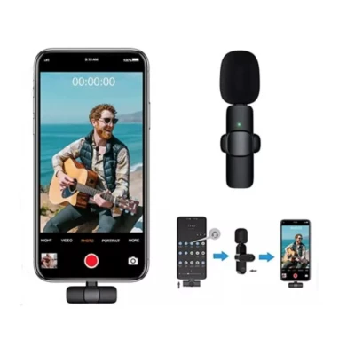 Microfon wireless K8 tip lavaliera conector USB tip C sau iPhone Microfon wireless K8 tip lavaliera conector USB tip C sau iPhone