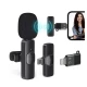 Microfon wireless K8 tip lavaliera conector USB tip C sau iPhone Microfon wireless K8 tip lavaliera conector USB tip C sau iPhone