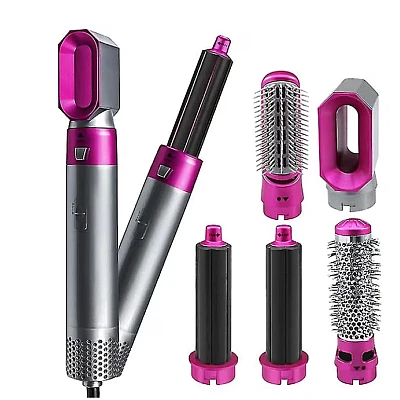 Perie de Par 5 in 1 Multifunctionala Hot Air Styler Multiple Accesorii incluse Perie de Par 5 in 1 Multifunctionala Hot Air Styler Multiple Accesorii incluse