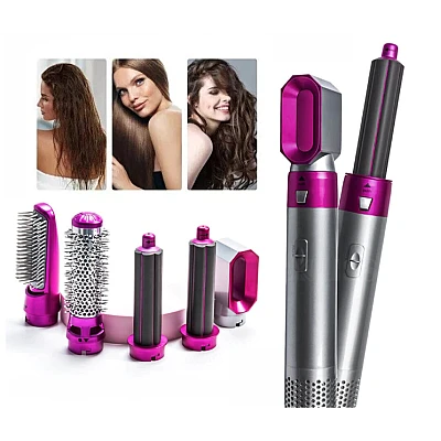 Perie de Par 5 in 1 Multifunctionala Hot Air Styler Multiple Accesorii incluse Perie de Par 5 in 1 Multifunctionala Hot Air Styler Multiple Accesorii incluse