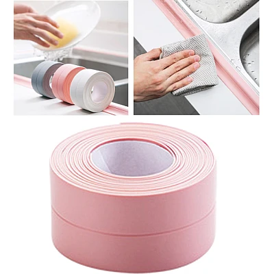 Set 2 Benzi late adezive etansare pentru baie din plastic ROZ 3 M Set 2 Benzi late adezive etansare pentru baie din plastic ROZ 3 M