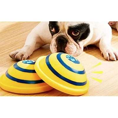 Set 2 Jucarii interactive pentru catei 2 in 1 minge si disc cu sunete Set 2 Jucarii interactive pentru catei 2 in 1 minge si disc cu sunete
