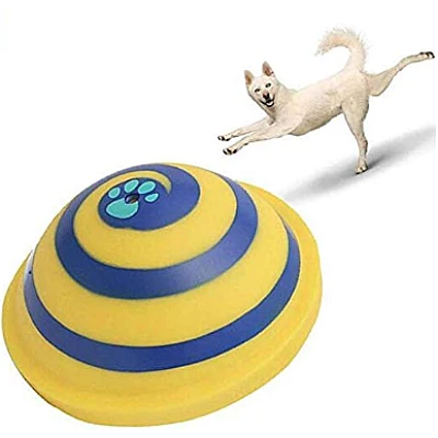 Set 2 Jucarii interactive pentru catei 2 in 1 minge si disc cu sunete Set 2 Jucarii interactive pentru catei 2 in 1 minge si disc cu sunete