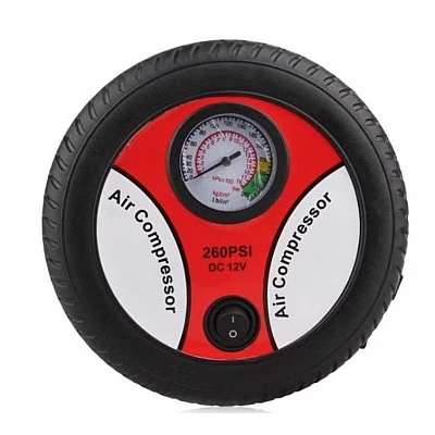 Compresor auto pentru anvelope masini si biciclete in forma de roata Compresor auto pentru anvelope masini si biciclete in forma de roata