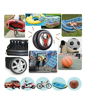 Compresor auto pentru anvelope masini si biciclete in forma de roata Compresor auto pentru anvelope masini si biciclete in forma de roata