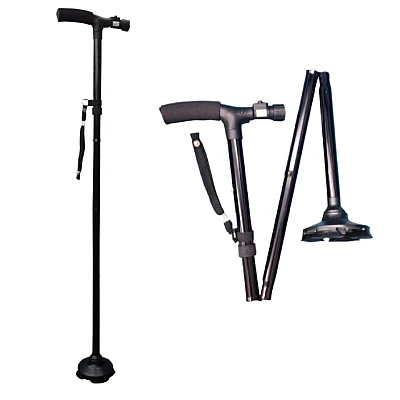 Baston de sprijin Trusty Cane cu inaltime reglabila pliabil cu lanterna Baston de sprijin Trusty Cane cu inaltime reglabila pliabil cu lanterna