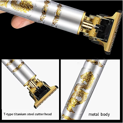 Trimmer profesional de tuns afisaj digital Vintage T9 cu acumulator Trimmer profesional de tuns afisaj digital Vintage T9 cu acumulator