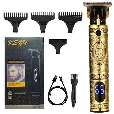 Trimmer profesional de tuns afisaj digital Vintage T9 cu acumulator Trimmer profesional de tuns afisaj digital Vintage T9 cu acumulator