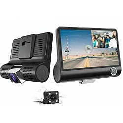 Camera auto tripla Full HD 3 camere fata/spate/interior ecran 4 inch G Senzor Camera auto tripla Full HD 3 camere fata/spate/interior ecran 4 inch G Senzor