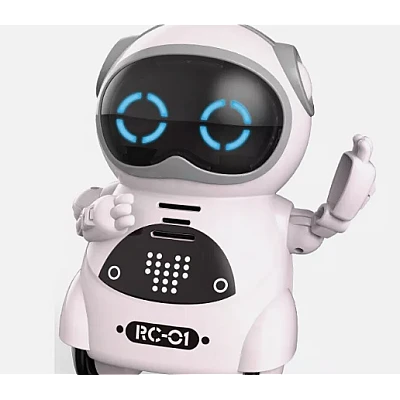 Robot de buzunar inteligent educational RC01 pentru copii si adulti in limba engleza control vocal moduri muzica dans si Imitare voce Robot de buzunar inteligent educational RC01 pentru copii si adulti in limba engleza control vocal moduri muzica dans si Imitare voce