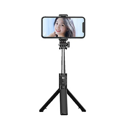 Selfie Stick cu telecomanda bluetooth si trepied P20S negru Selfie Stick cu telecomanda bluetooth si trepied P20S negru