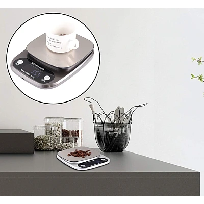 Cantar de bucatarie electronic cu display LCD GRI