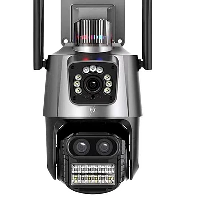 Camera de supraveghere dubla WIFI 8MP exterior/interior Ultra HD 5X zoom rotire alarma senzor miscare AX Camera de supraveghere dubla WIFI 8MP exterior/interior Ultra HD 5X zoom rotire alarma senzor miscare AX