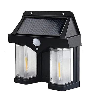 Lampa solara de perete dubla CB 228 AX cu senzor de miscare Lampa solara de perete dubla CB 228 AX cu senzor de miscare