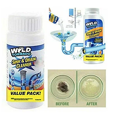 Set 2 Solutii pentru desfundarea tevilor WILD TORNADO 100 g Set 2 Solutii pentru desfundarea tevilor WILD TORNADO 100 g