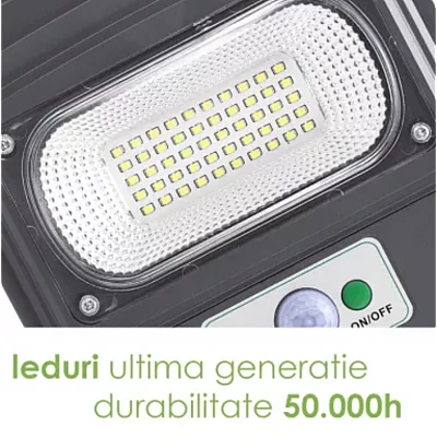 Lampa solara stradala cu senzor de miscare 400W 4 CASETE Lampa solara stradala cu senzor de miscare 400W 4 CASETE