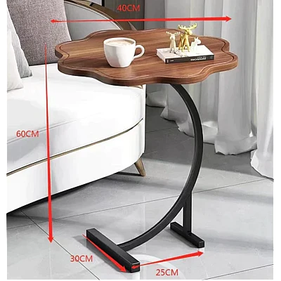 Masuta de cafea tip floare cu picior pentru canapea sau pat culoare maro Masuta de cafea tip floare cu picior pentru canapea sau pat culoare maro