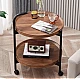 Masa rotunda de cafea pentru living cu roti design nordic 40 x 40 x 65cm Masa rotunda de cafea pentru living cu roti design nordic 40 x 40 x 65cm