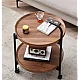Masa rotunda de cafea pentru living cu roti design nordic 40 x 40 x 65cm Masa rotunda de cafea pentru living cu roti design nordic 40 x 40 x 65cm