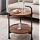 Masa rotunda de cafea pentru living cu roti design nordic 40 x 40 x 65cm Masa rotunda de cafea pentru living cu roti design nordic 40 x 40 x 65cm