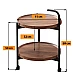 Masa rotunda de cafea pentru living cu roti design nordic 40 x 40 x 65cm Masa rotunda de cafea pentru living cu roti design nordic 40 x 40 x 65cm